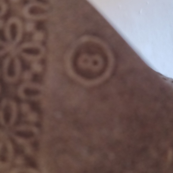 Nue Options sz 8 olive green silk cork wedges peep toe floral lining silk - Picture 5 of 8